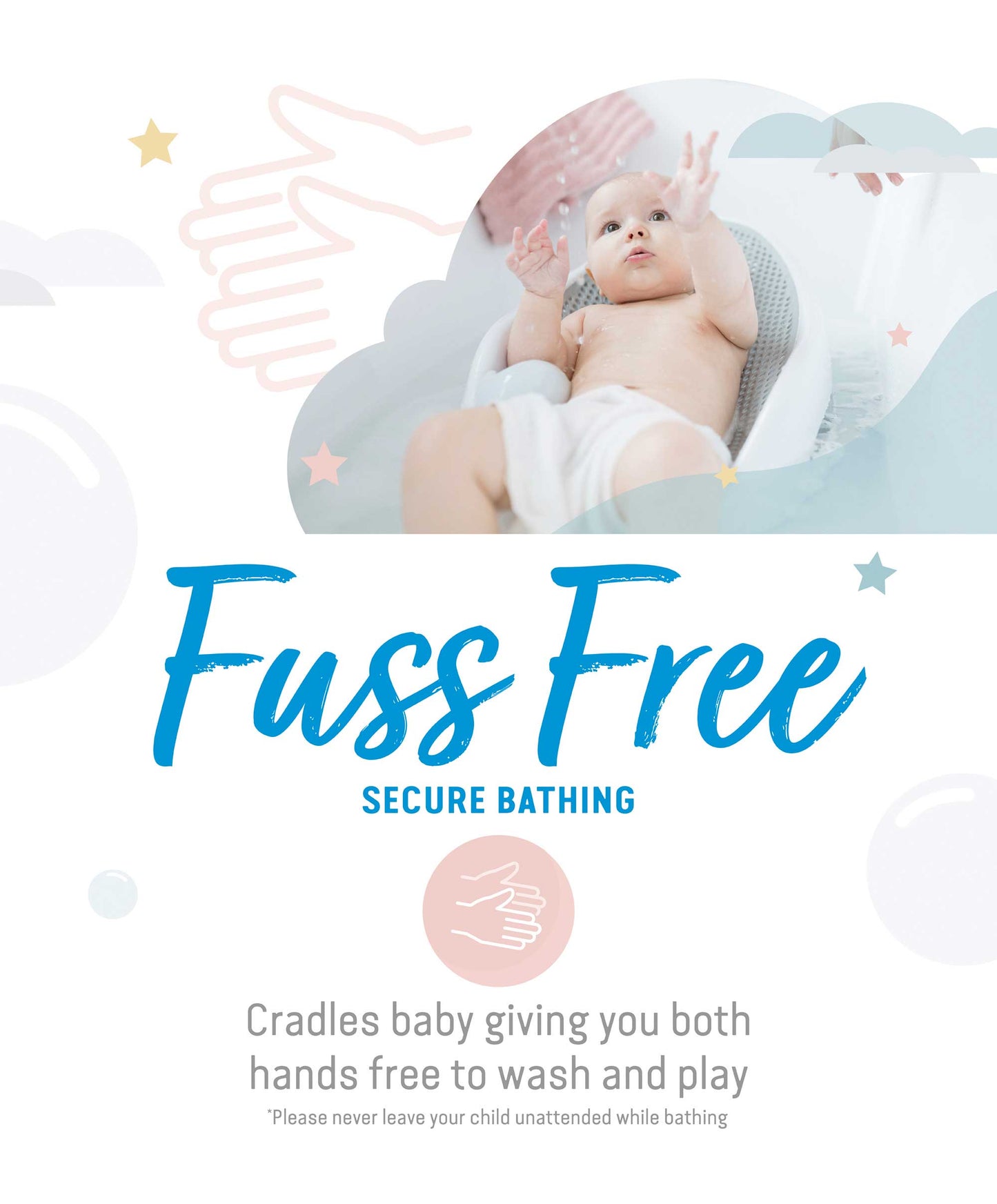 Angelcare Soft Touch Baby Bath Support - Grey