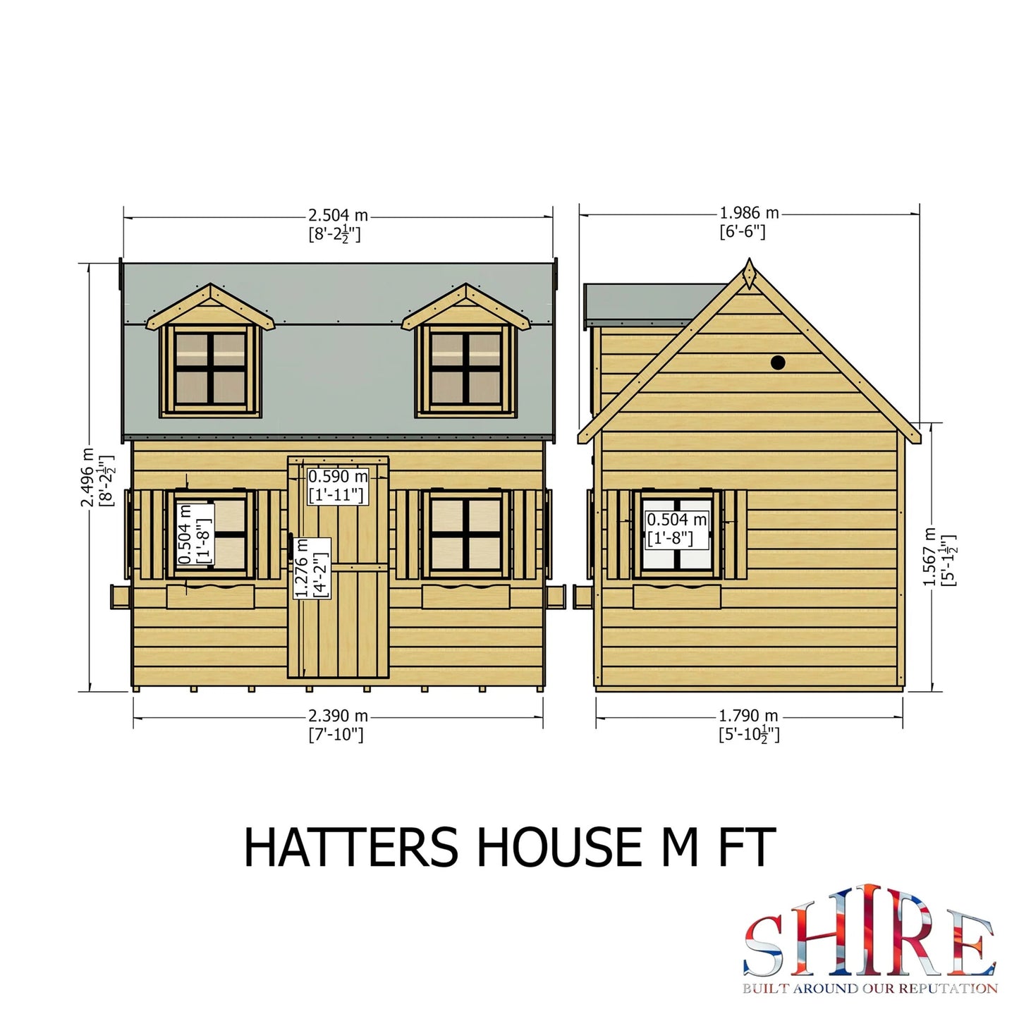 Shire Hatter's House 8x6ft Wooden Playhouse